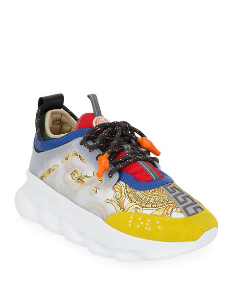 chain reaction shoes versace price|authentic Versace chain reaction sneakers.